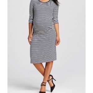 Striped maternity dress
